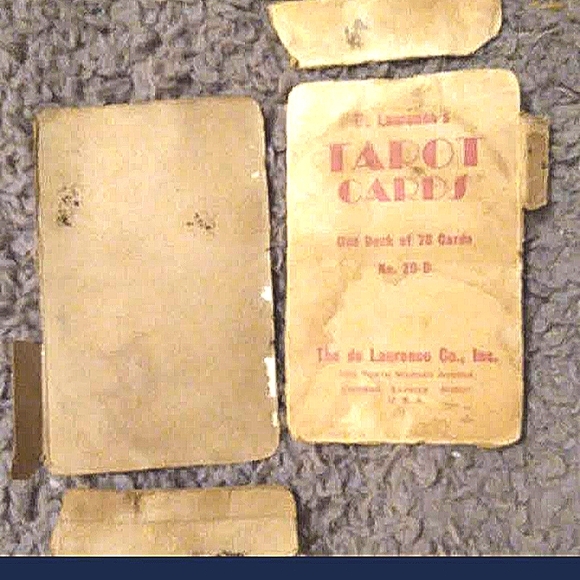 Antique c.1919 ORIGINAL de Laurence's RARE ORANGE deck Tarot Cards - Picture 12 of 12
